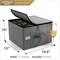 Sorbus Dinnerware Organizer for Champagne Flute Glasses with Lid (Holds Service for 12) with Felt Protectors - 13 x 10 x 10.6